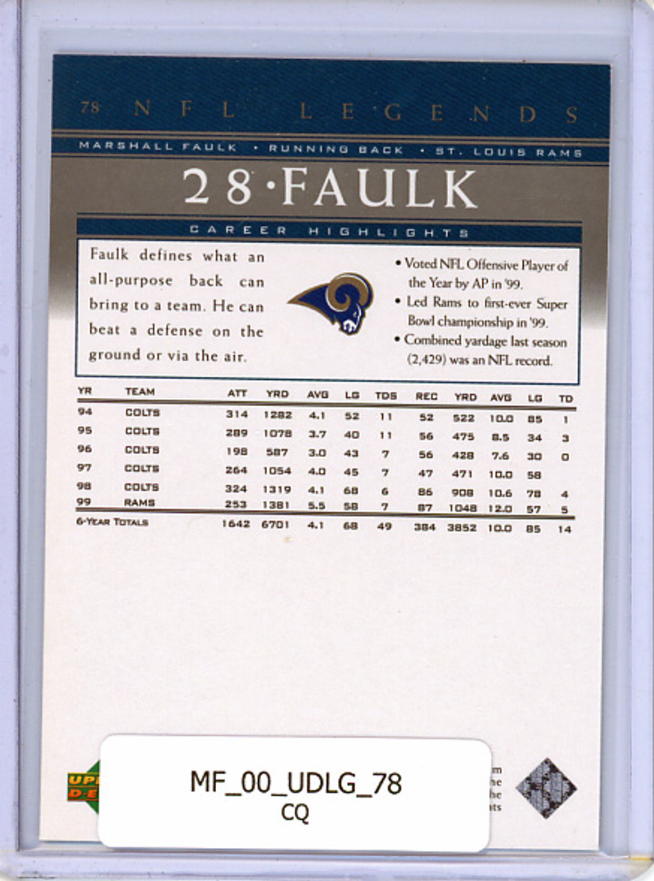 Marshall Faulk 2000 Legends #78 (CQ)