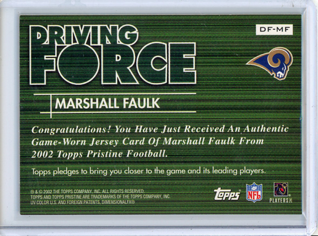 Marshall Faulk 2002 Pristine, Driving Force Jerseys #DF-MF (1) (CQ)
