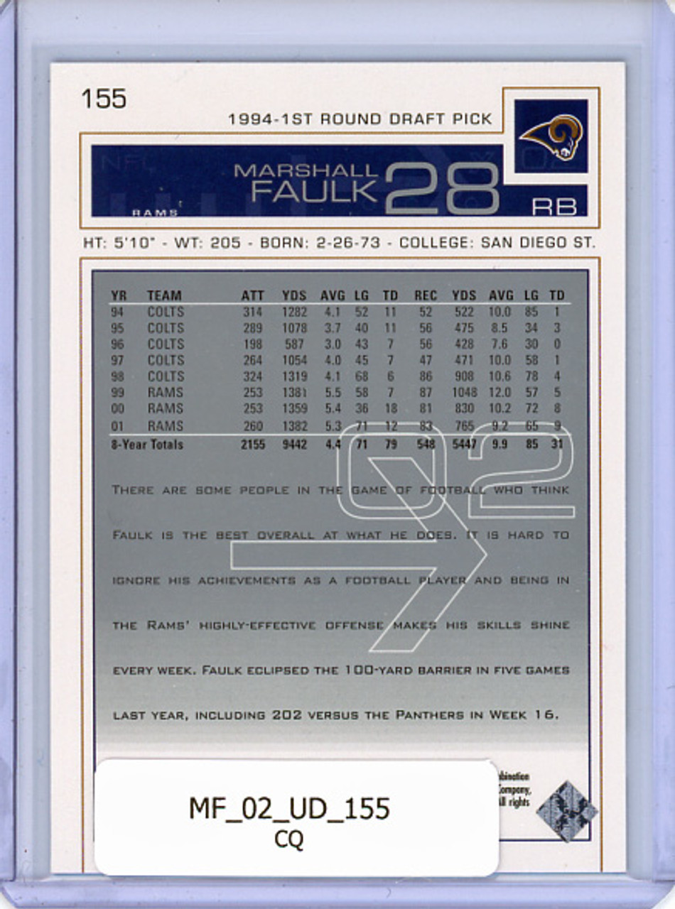 Marshall Faulk 2002 Upper Deck #155 (CQ)