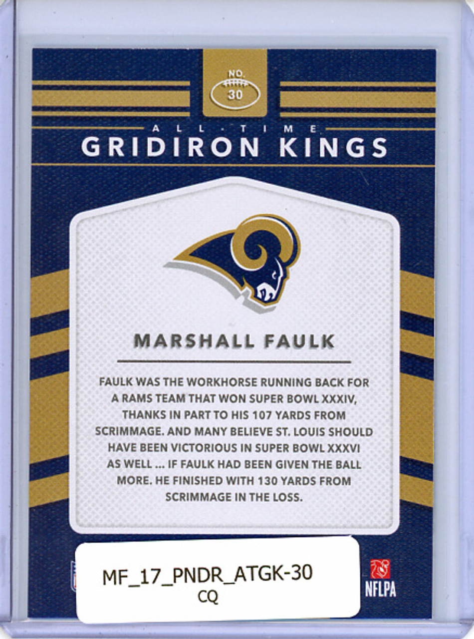 Marshall Faulk 2017 Donruss, All-Time Gridiron Kings #30 (CQ)