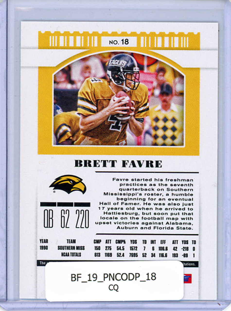 Brett Favre 2019 Contenders Draft Picks #18 (CQ)