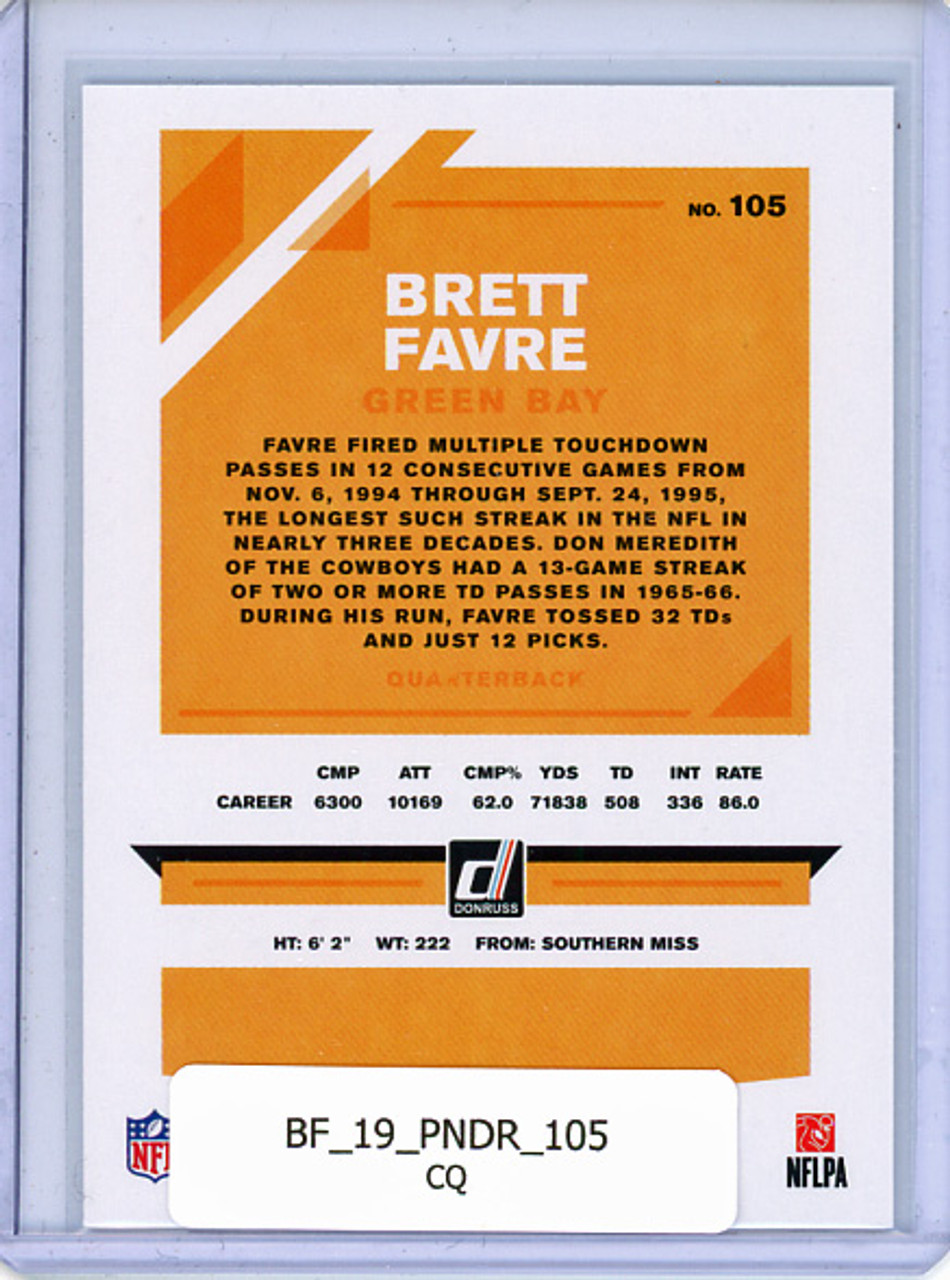 Brett Favre 2019 Donruss #105 (CQ)
