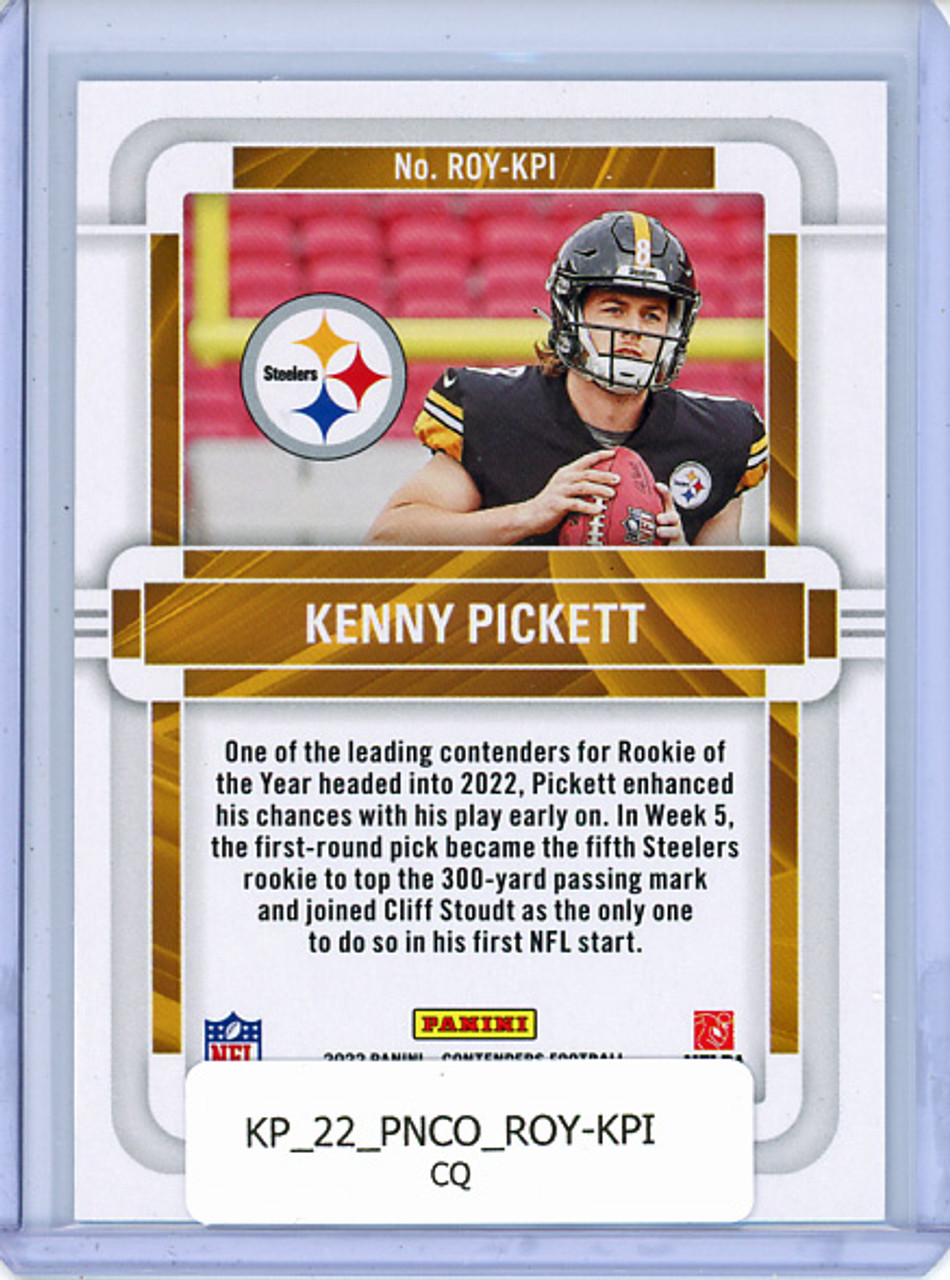 Kenny Pickett 2022 Contenders, Rookie of the Year Contenders #ROY-KPI (CQ)