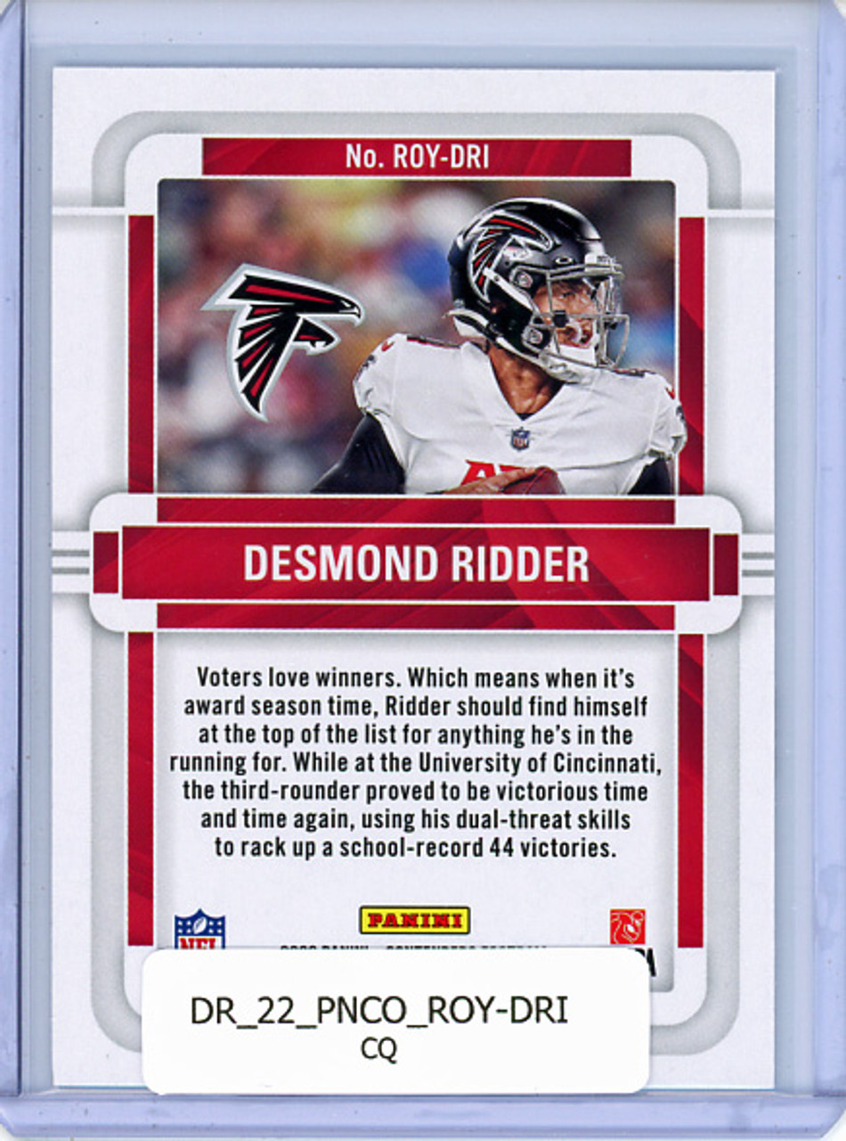 Desmond Ridder 2022 Contenders, Rookie of the Year Contenders #ROY-DRI (CQ)