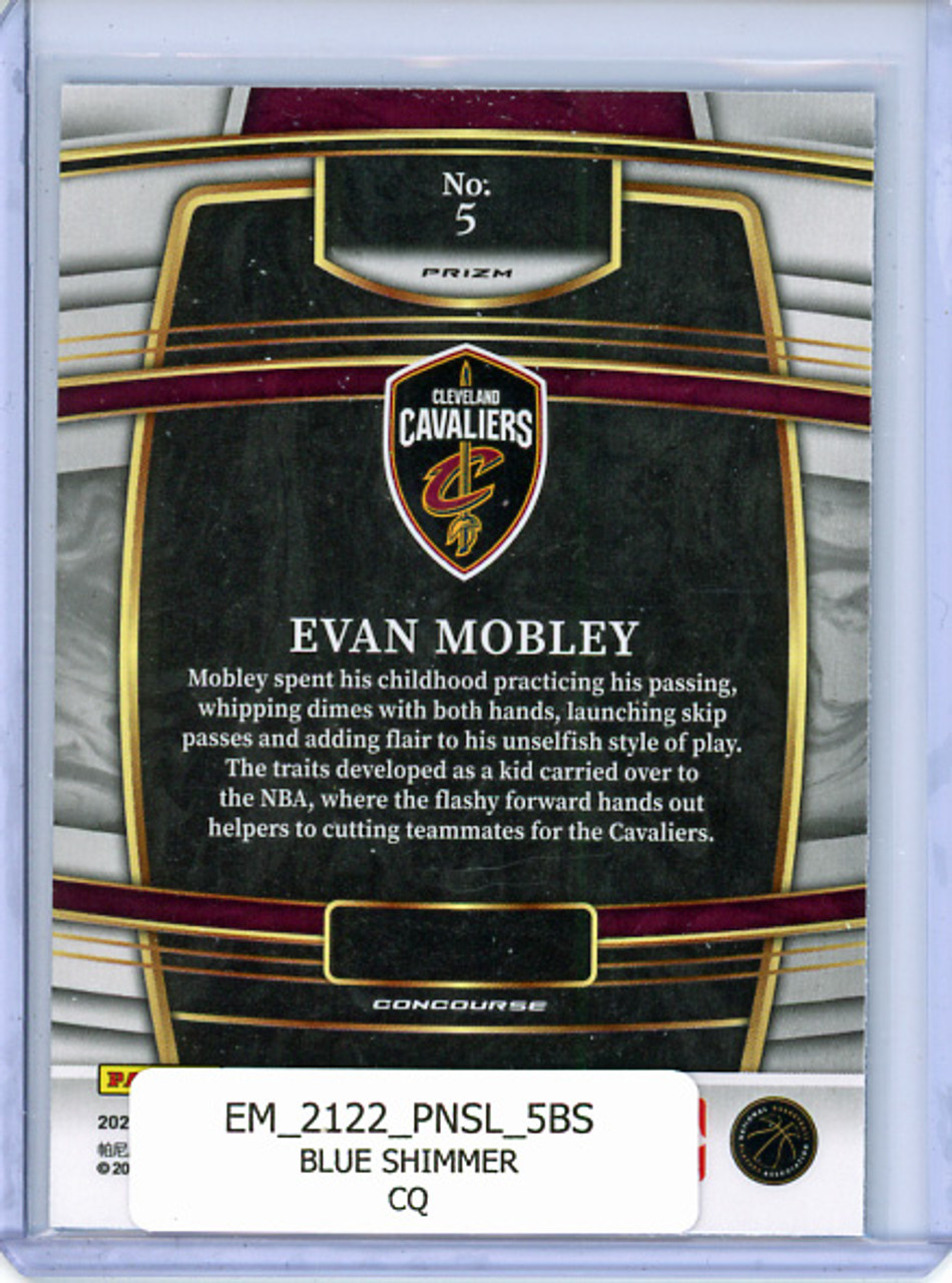 Evan Mobley 2021-22 Select #5 Concourse Blue Shimmer (CQ)