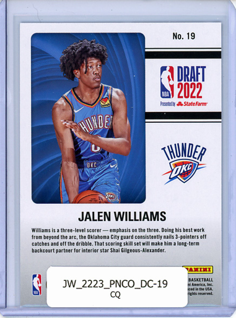 Jalen Williams 2022-23 Contenders, Draft Class #19 (CQ)