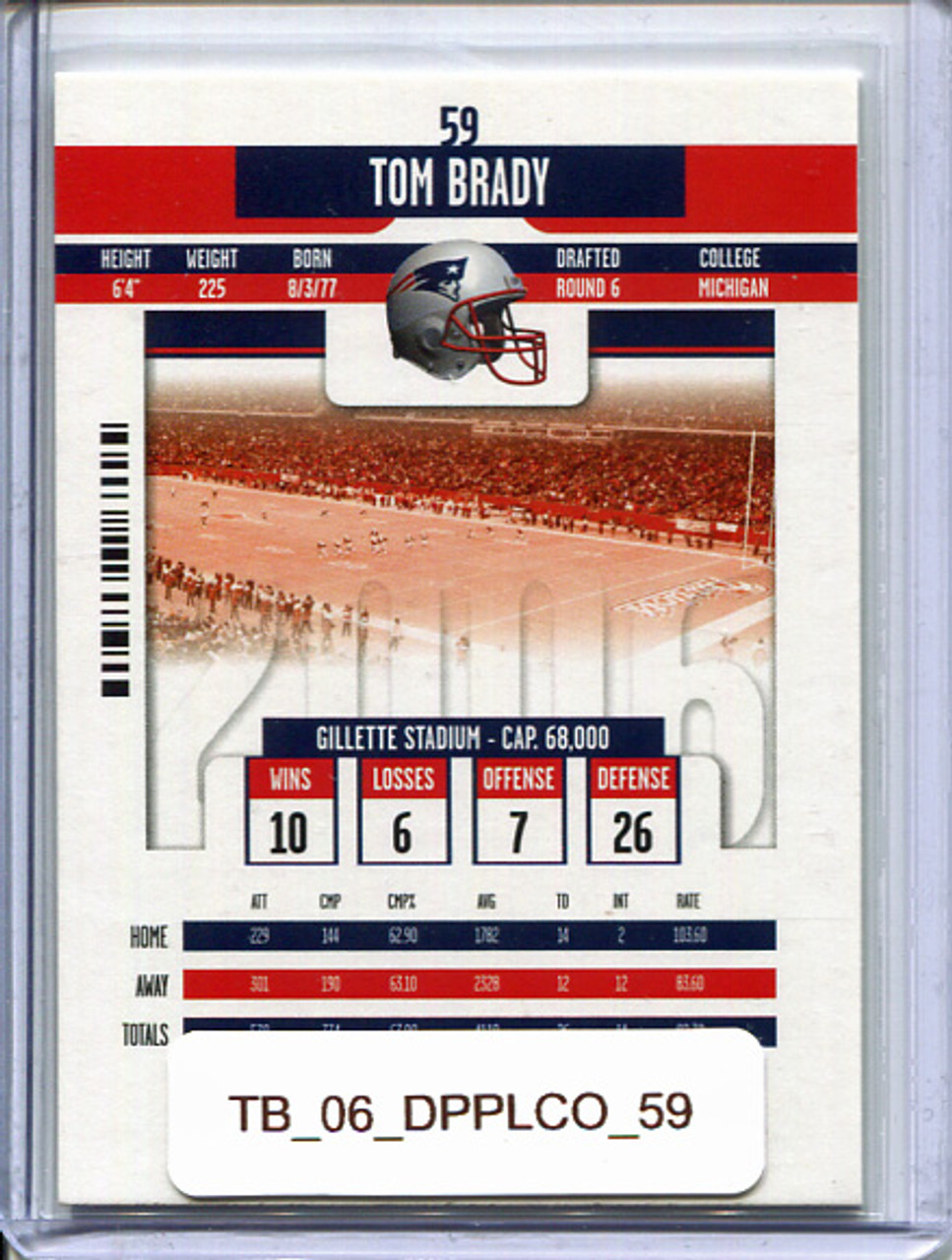 Tom Brady 2006 Playoff Contenders #59