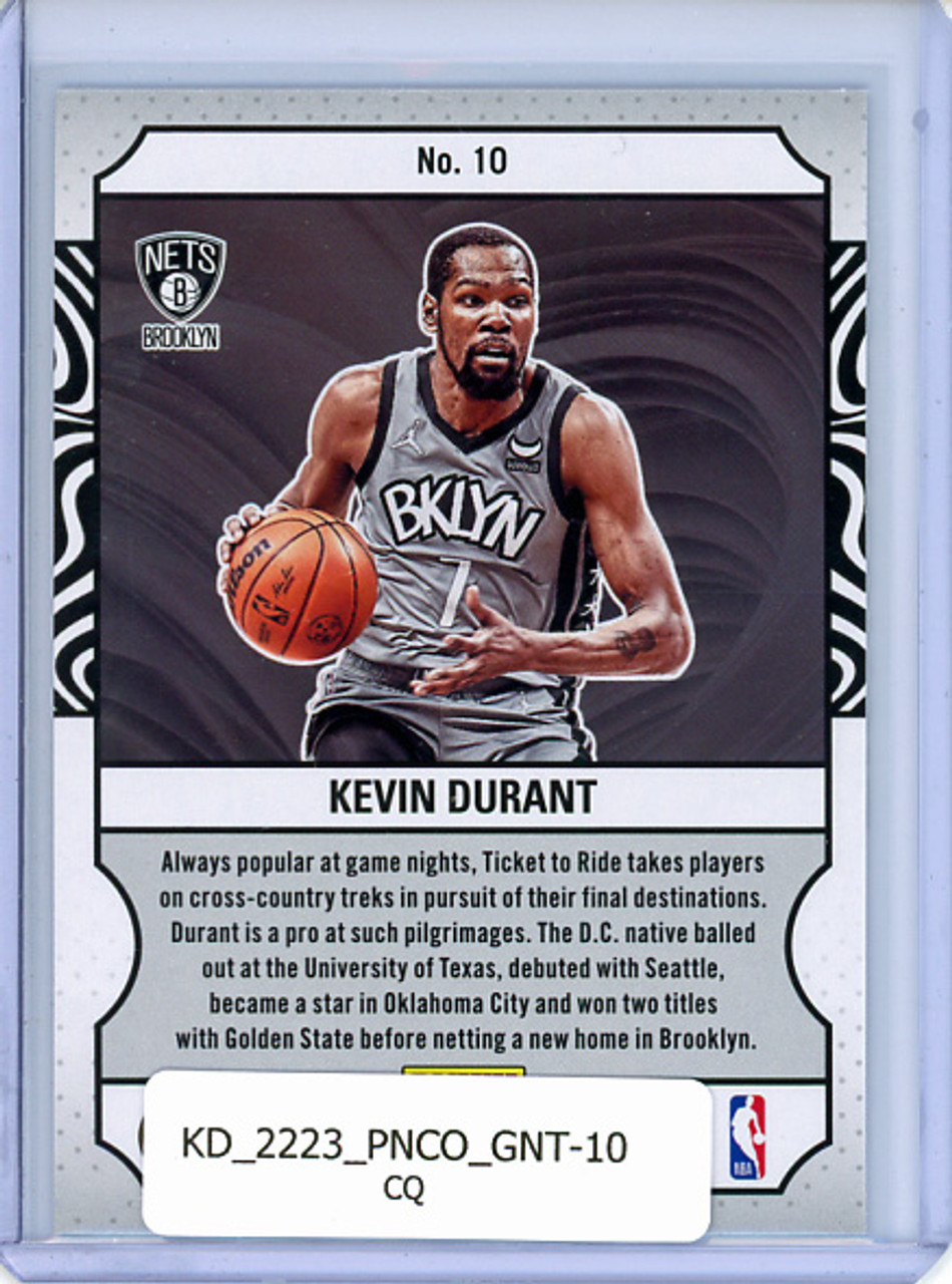 Kevin Durant 2022-23 Contenders, Game Night Ticket #10 (CQ)