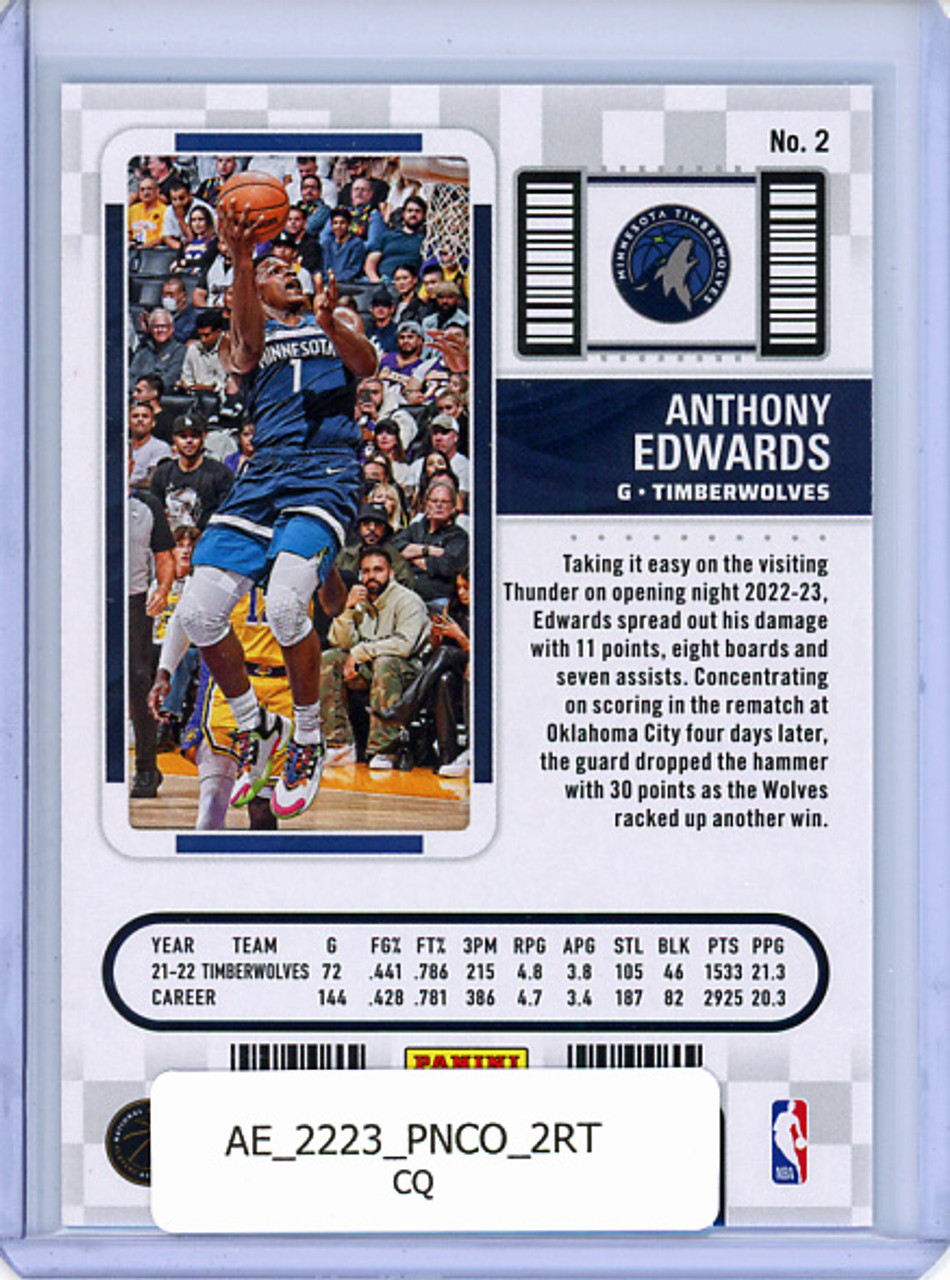 Anthony Edwards 2022-23 Contenders #2 Retail (CQ)