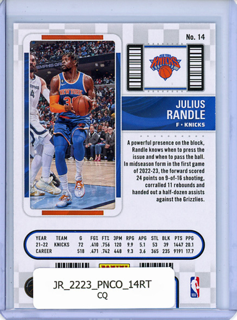 Julius Randle 2022-23 Contenders #14 Retail (CQ)