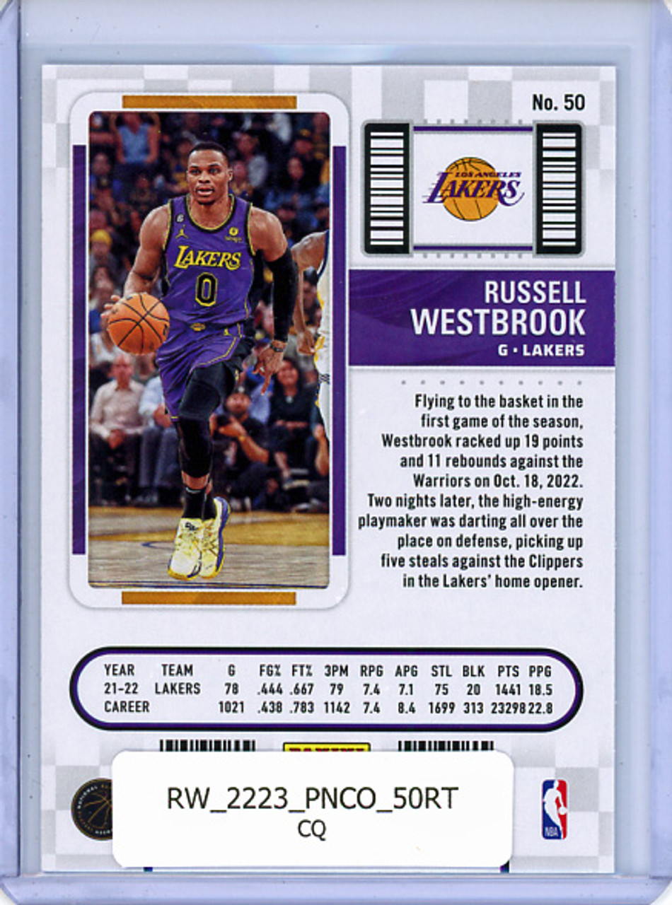 Russell Westbrook 2022-23 Contenders #50 Retail (CQ)