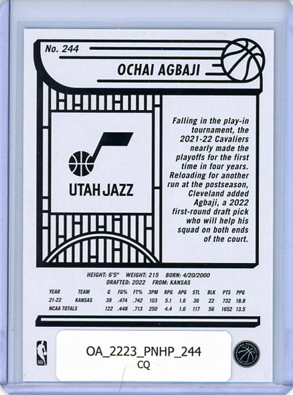 Ochai Agbaji 2022-23 Hoops #244 (CQ)