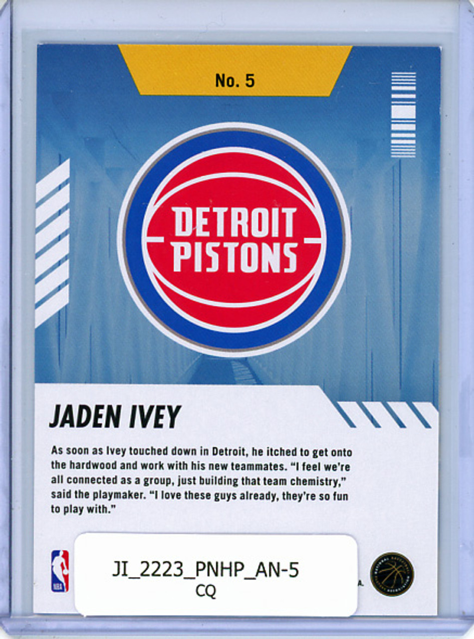 Jaden Ivey 2022-23 Hoops, Arriving Now #5 (CQ)