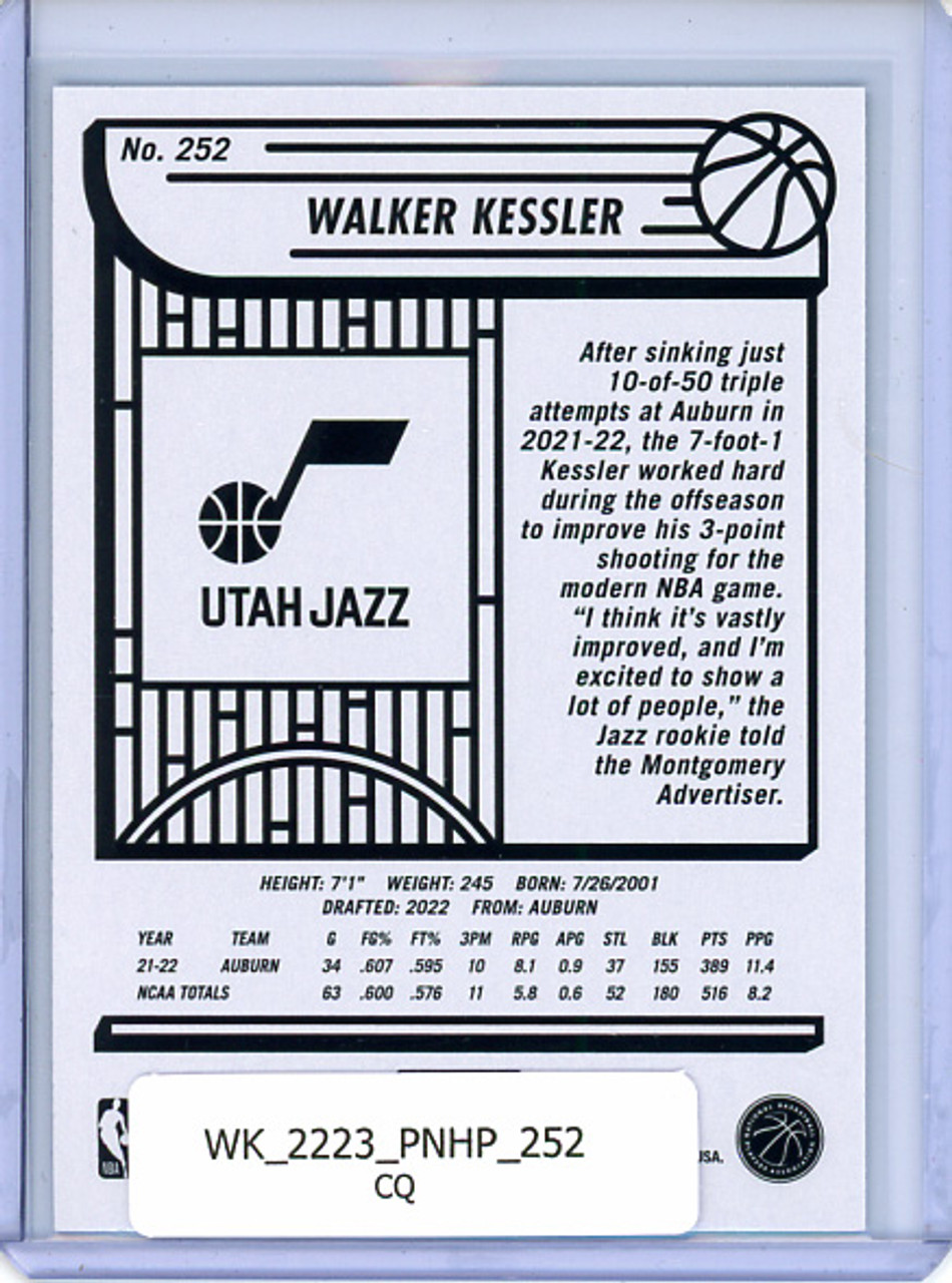 Walker Kessler 2022-23 Hoops #252 (CQ)