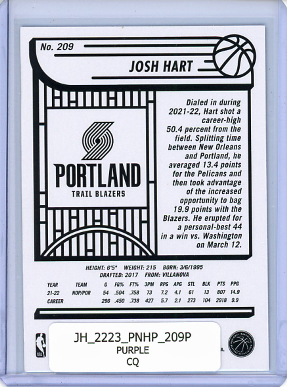 Josh Hart 2022-23 Hoops #209 Purple (CQ)