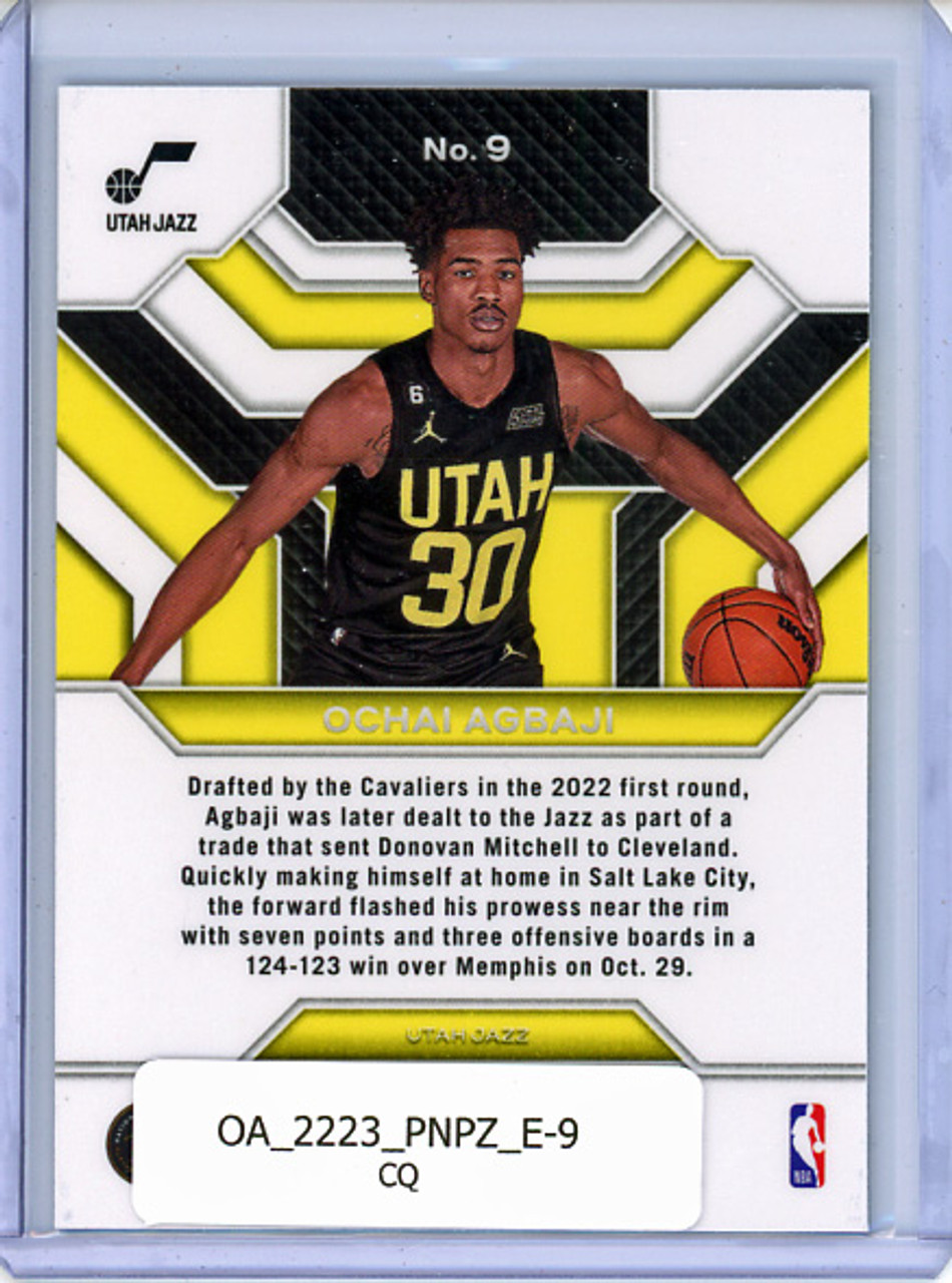 Ochai Agbaji 2022-23 Prizm, Emergent #9 (CQ)