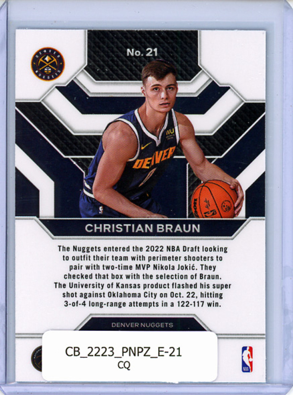 Christian Braun 2022-23 Prizm, Emergent #21 (CQ)