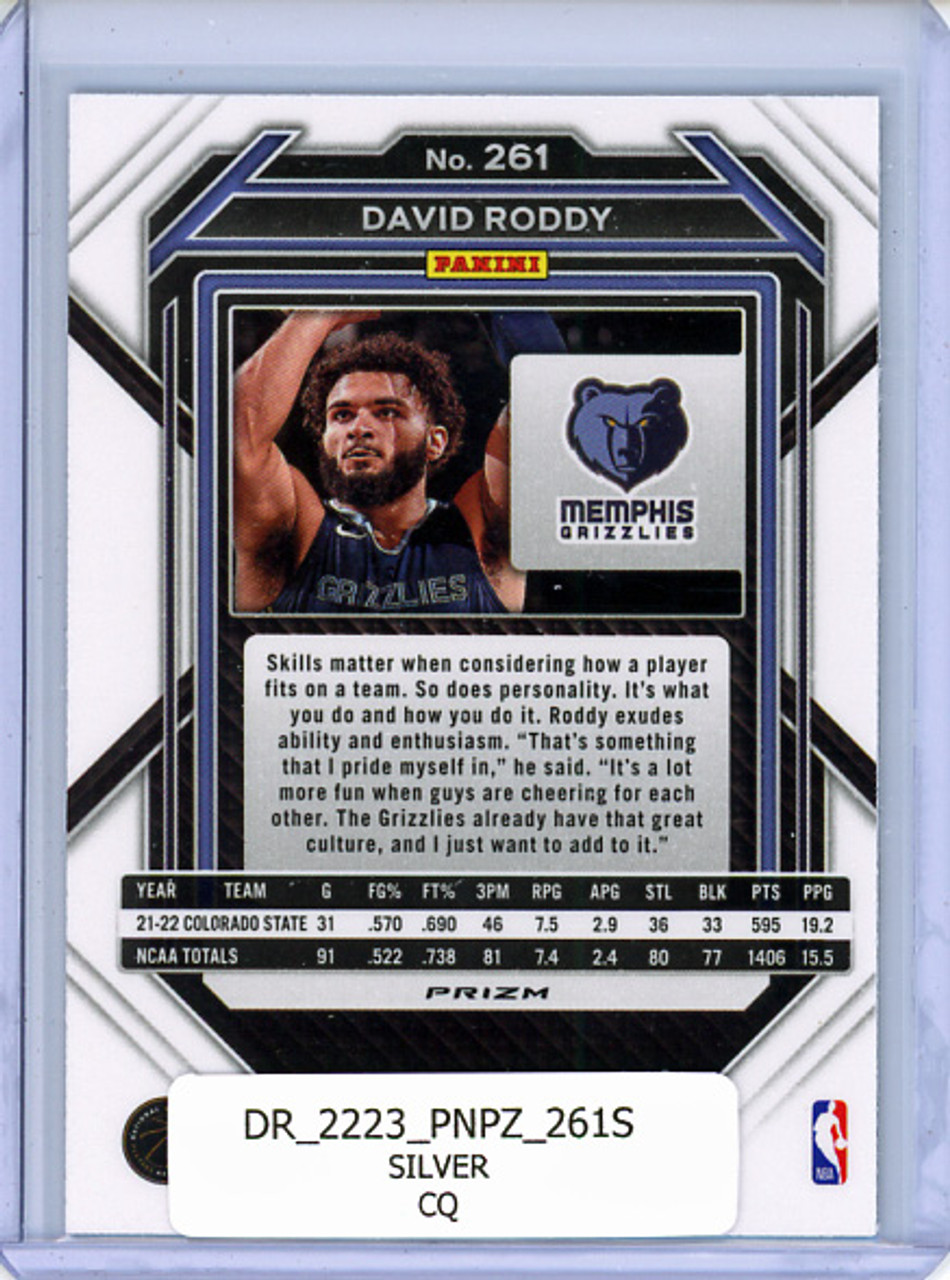 David Roddy 2022-23 Prizm #261 Silver (CQ)