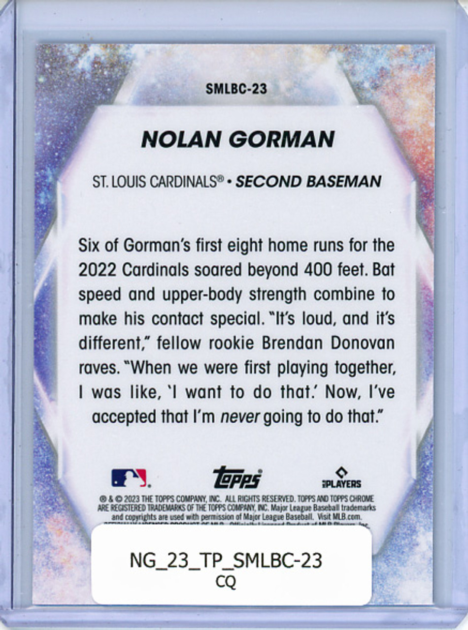 Nolan Gorman 2023 Topps, Stars of MLB Chrome #SMLBC-23 (CQ)