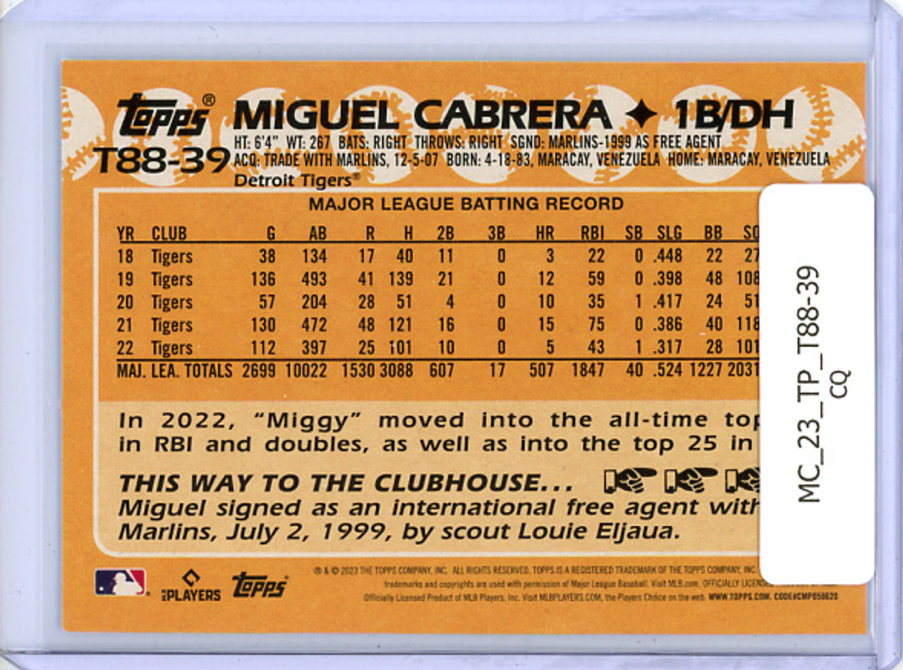 Miguel Cabrera 2023 Topps, 1988 Topps #T88-39 (CQ)
