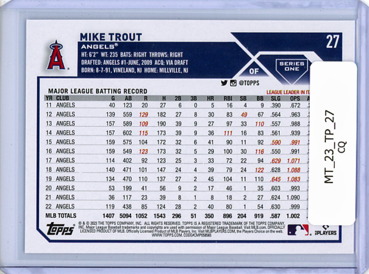 Mike Trout 2023 Topps #27 (CQ)