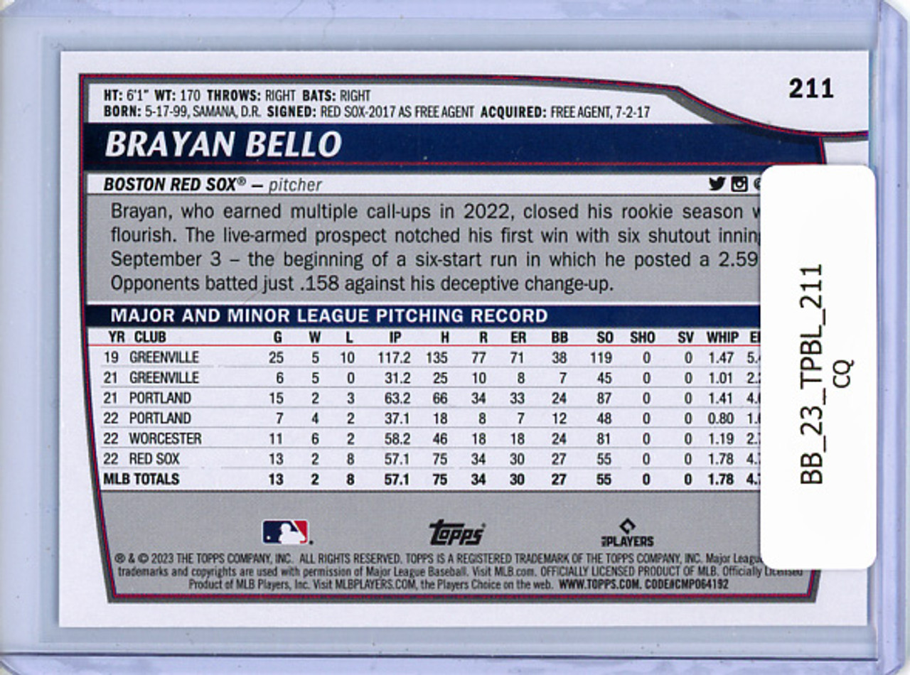 Brayan Bello 2023 Big League #211 Rainbow Foil (CQ)