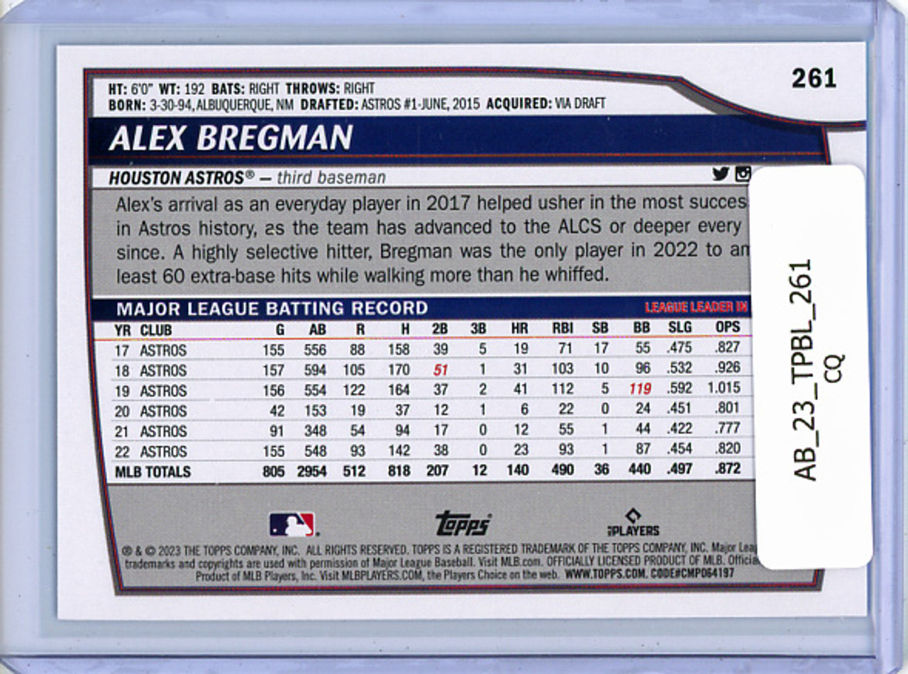 Alex Bregman 2023 Big League #261 Blue Foil (CQ)