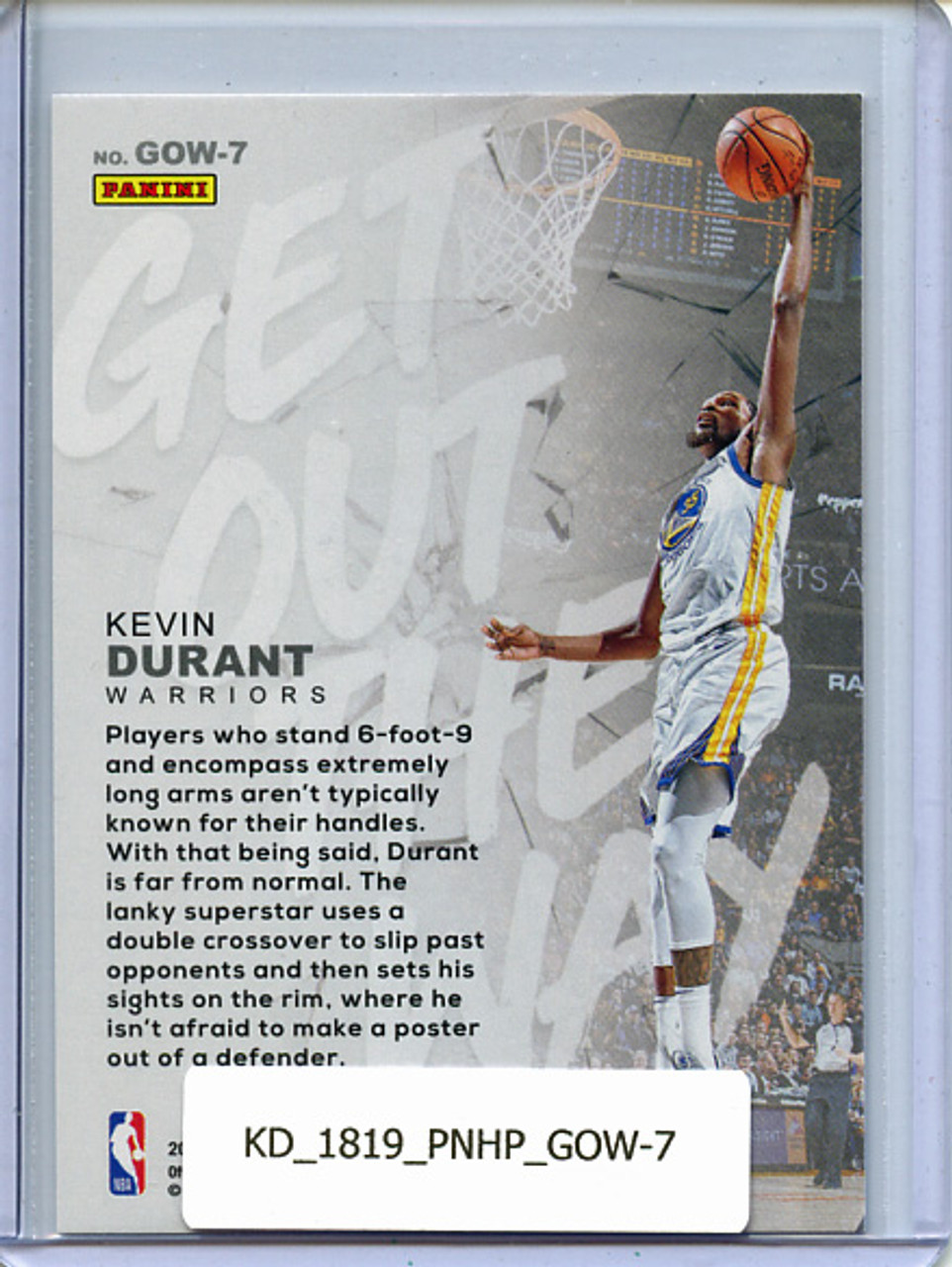 Kevin Durant 2018-19 Hoops, Get Out The Way #GOW-7