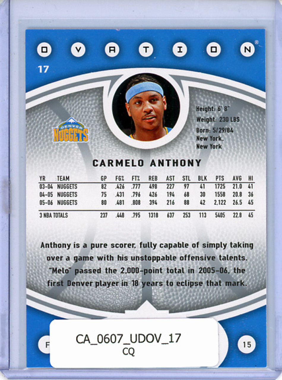 Carmelo Anthony 2006-07 Ovation #17 (CQ)