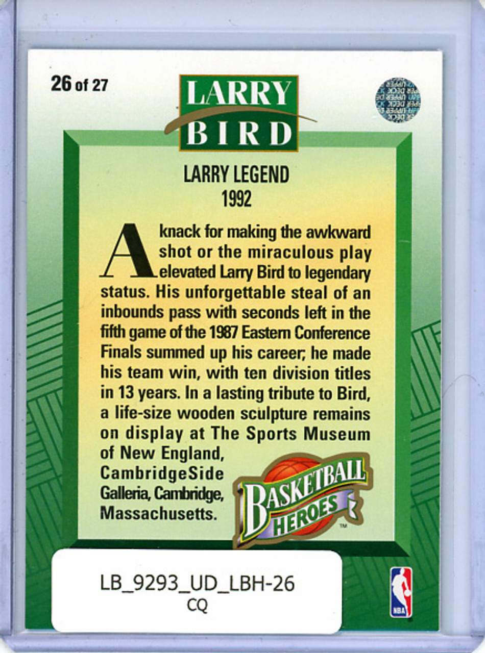 Larry Bird 1992-93 Upper Deck, Larry Bird Heroes #26 (CQ)