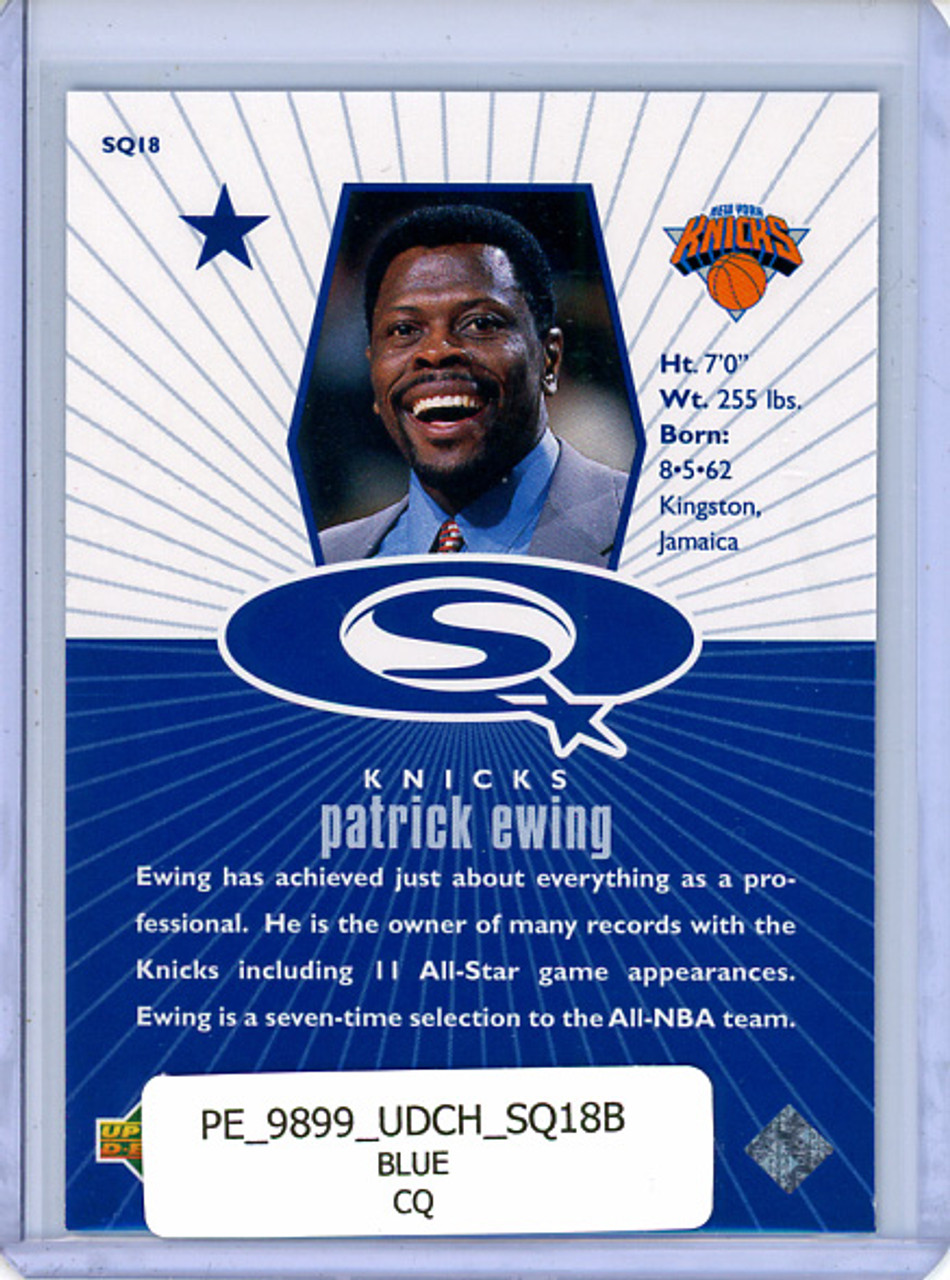 Patrick Ewing 1998-99 Choice, Starquest #SQ18 Blue (CQ)
