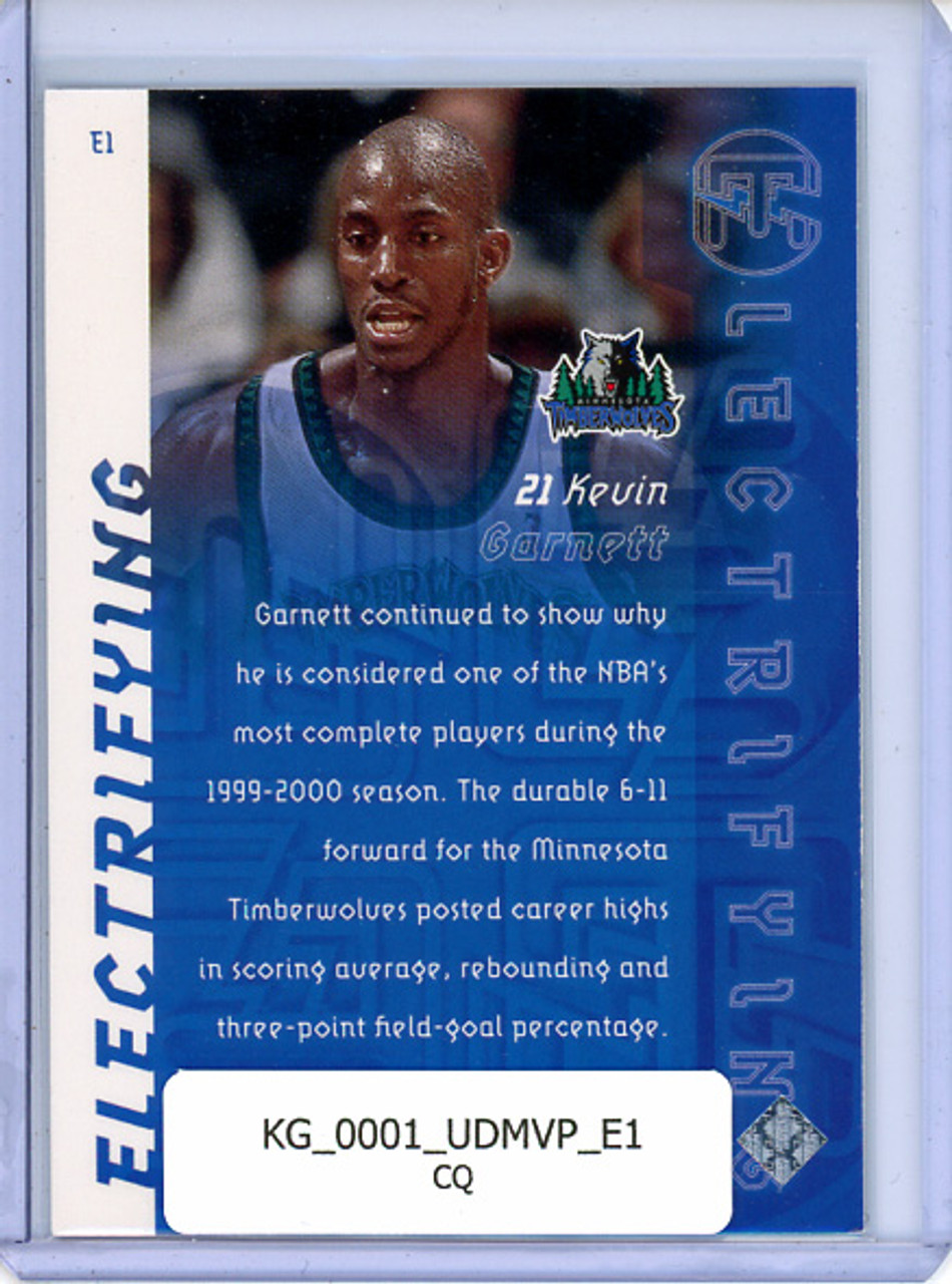 Kevin Garnett 2000-01 MVP, Electrifying #E1 (CQ)