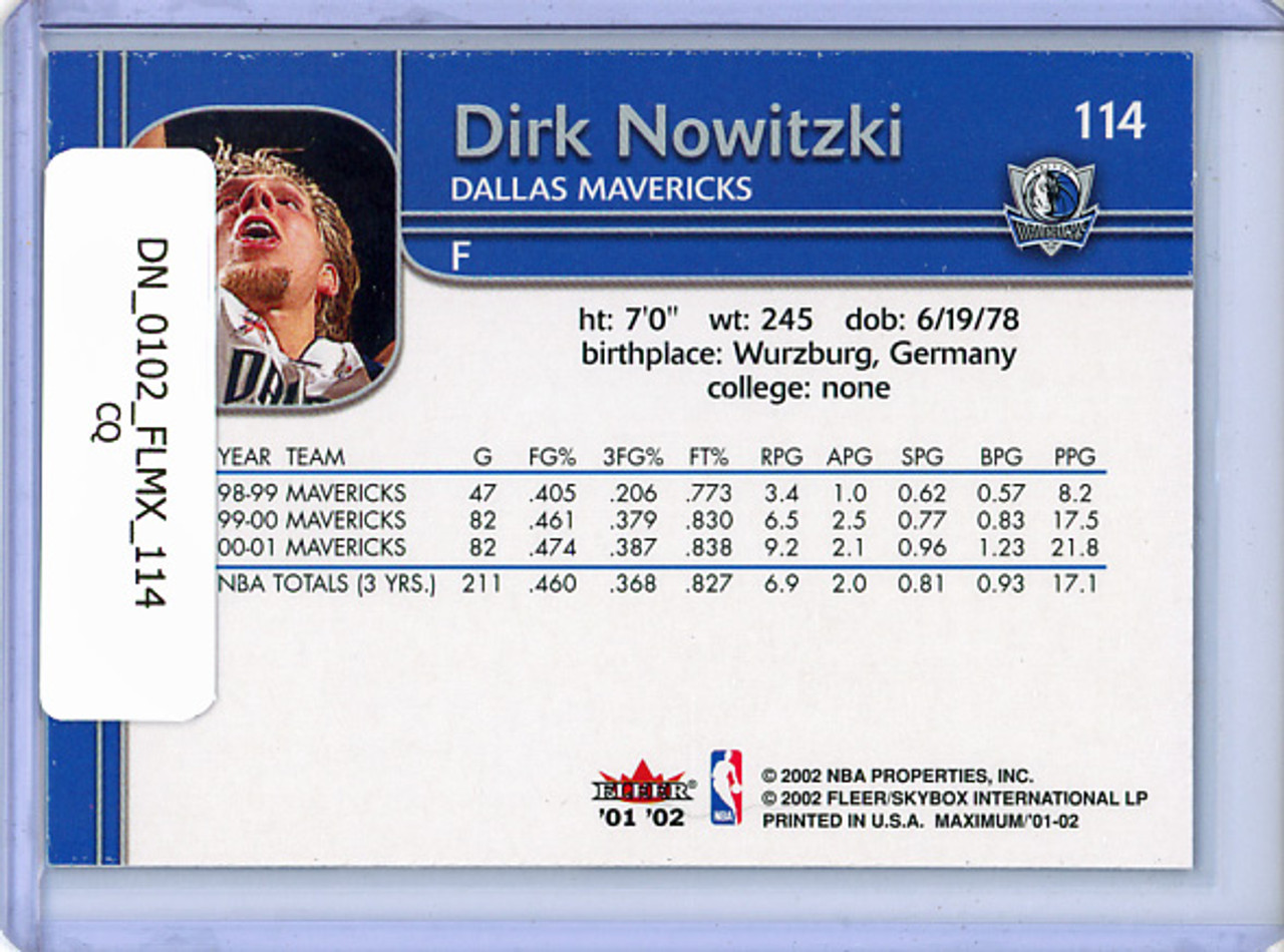 Dirk Nowitzki 2001-02 Maximum #114 (CQ)