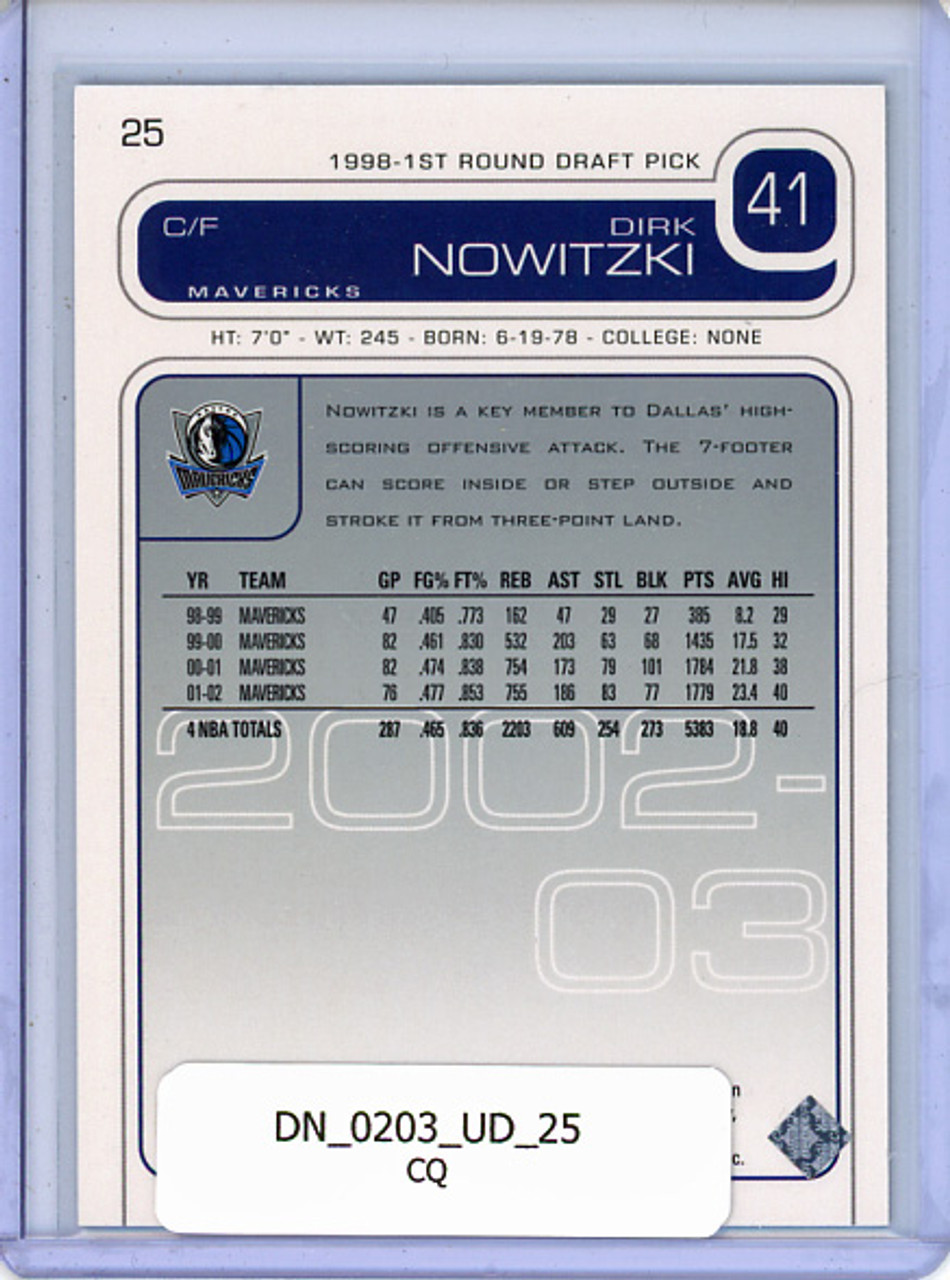 Dirk Nowitzki 2002-03 Upper Deck #25 (CQ)