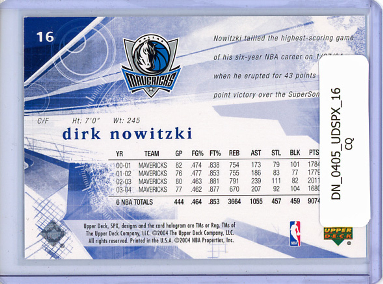 Dirk Nowitzki 2004-05 SPx #16 (CQ)