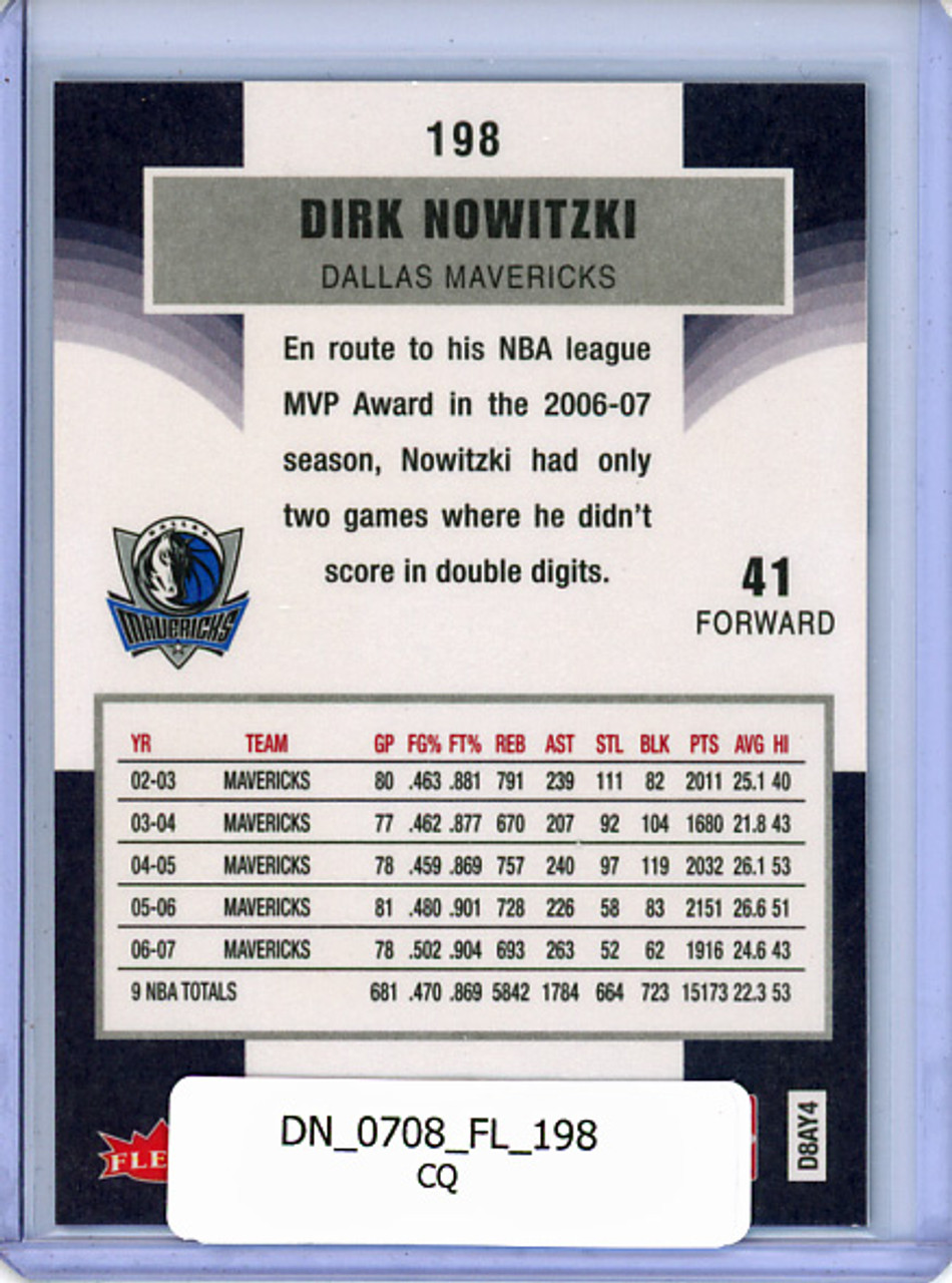 Dirk Nowitzki 2007-08 Fleer #198 (CQ)