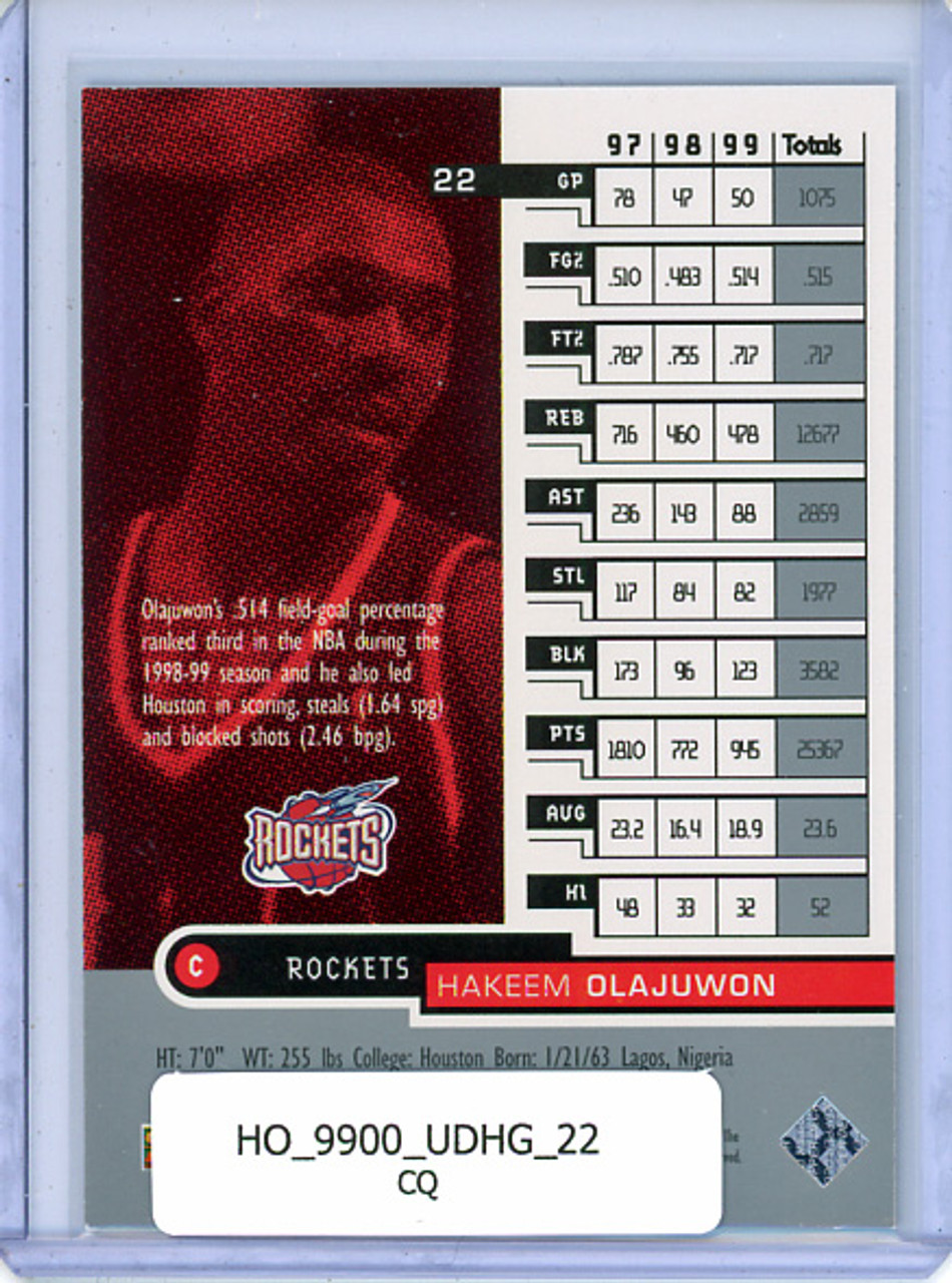 Hakeem Olajuwon 1999-00 HoloGrFX #22 (CQ)