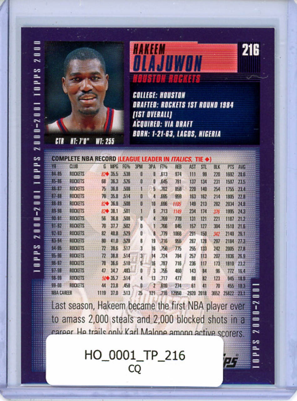 Hakeem Olajuwon 2000-01 Topps #216 (CQ)
