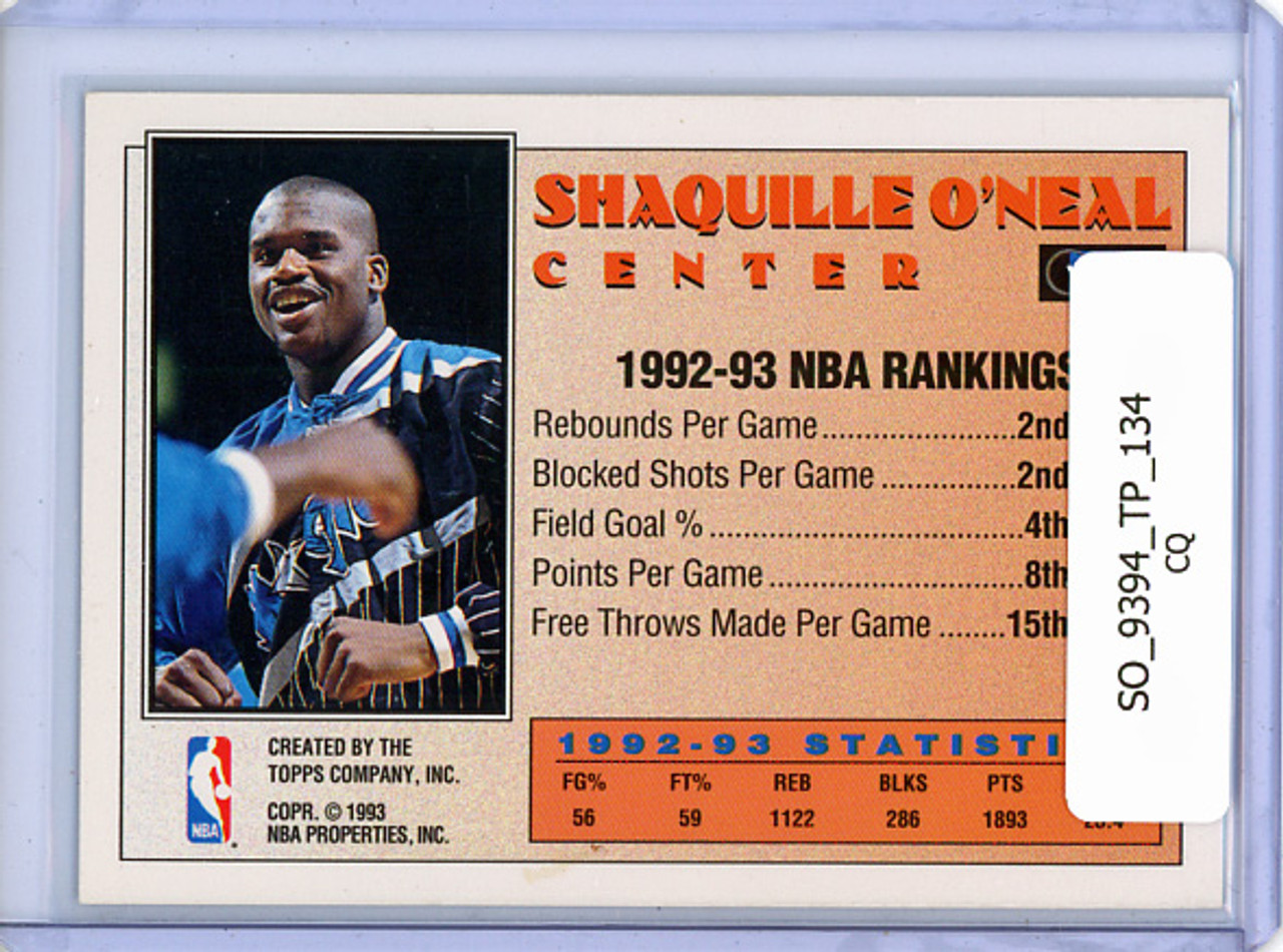 Shaquille O'Neal 1993-94 Topps #134 All-Star (CQ)