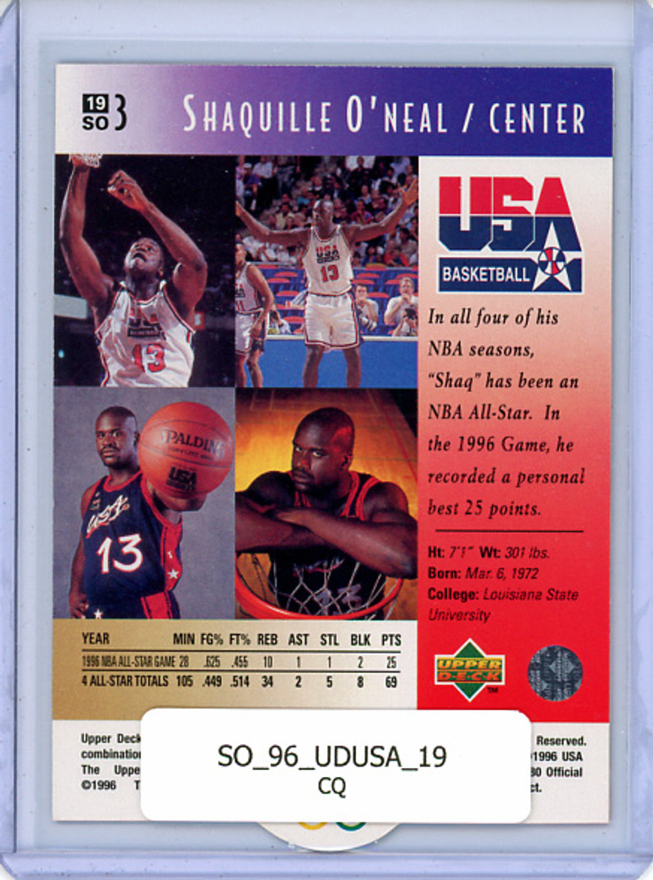 Shaquille O'Neal 1996 Upper Deck USA #19 All-Star Selections (CQ)