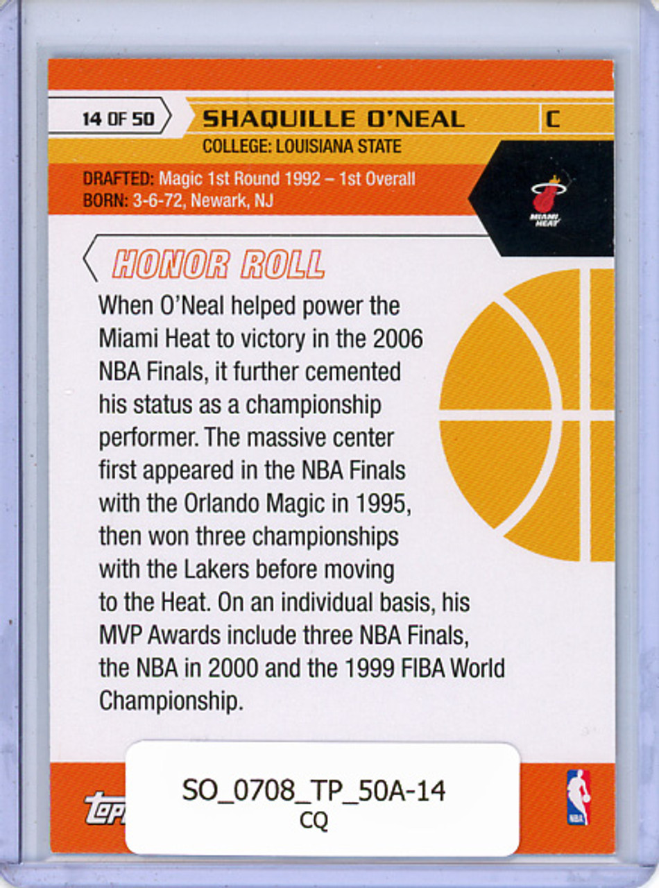 Shaquille O'Neal 2007-08 Topps, 50th Anniversary #14 (CQ)