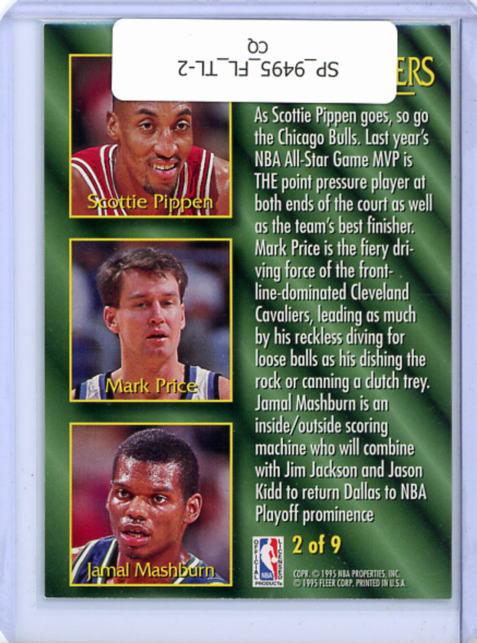 Scottie Pippen, Mark Price, Jamal Mashburn 1994-95 Fleer, Team Leaders #2 (CQ)