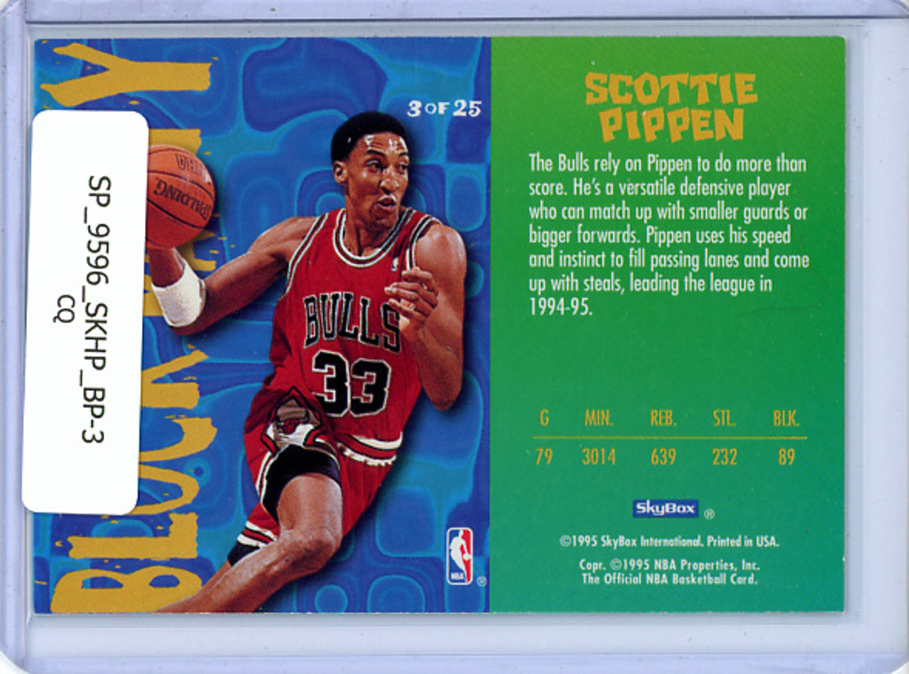 Scottie Pippen 1995-96 Hoops, Block Party #3 (CQ)
