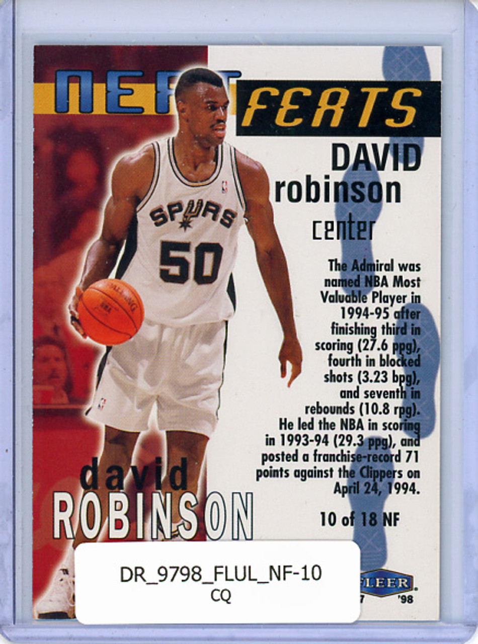 David Robinson 1997-98 Ultra, Neat Feats #NF-10 (CQ)