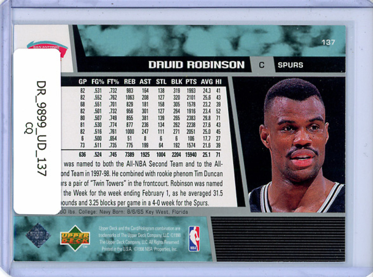 David Robinson 1998-99 Upper Deck #137 (CQ)