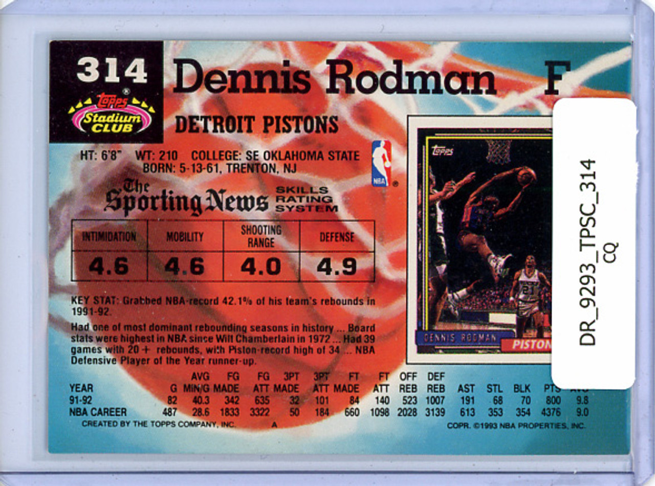 Dennis Rodman 1992-93 Stadium Club #314 (CQ)