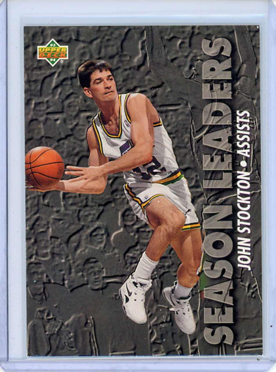 John Stockton 1993-94 Upper Deck #168 Season Leaders (CQ)