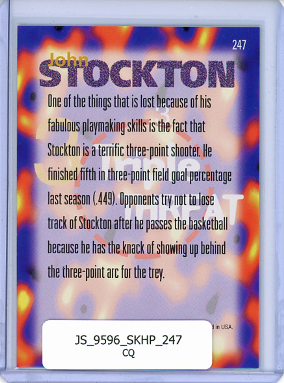 John Stockton 1995-96 Hoops #247 Triple Threat (CQ)