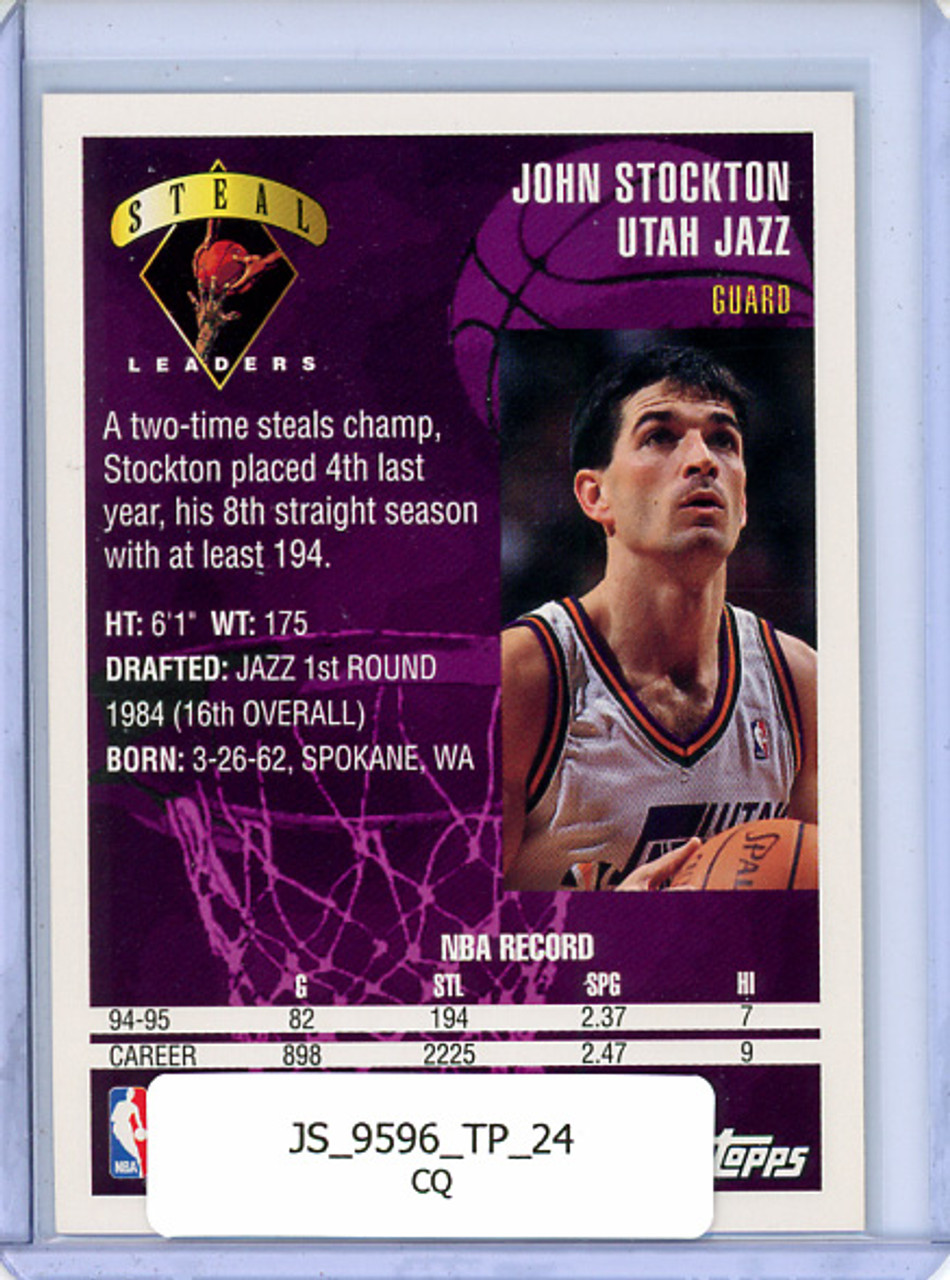 John Stockton 1995-96 Topps #24 Steal Leaders (CQ)