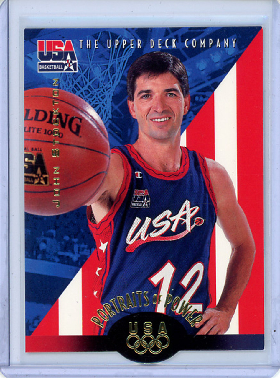 John Stockton 1996 Upper Deck USA #58 Portraits of Power (CQ)